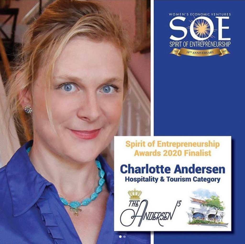 Charlotte Andersens - The Spirit of Entrepreneurship (SOE) Award Finalist from Women's Economic Ventures (WEV)