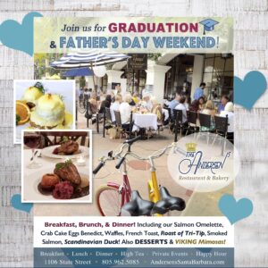 Father's Day Brunch and Lunch menu all weekend in Santa Barbara - The Andersen's