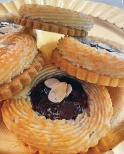 Marzipan Raspberry Linzer Cookies