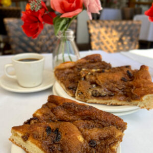 The Danish Brunsviger - sweet roll bread with brown sugar - The Andersen’s Danish Bakery & Restaurant