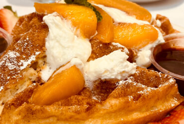 The Peachy Waffle - Breakfast - The Andersen’s Danish Bakery & Restaurant