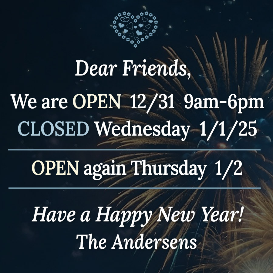 Andersen's New Years Open Hours