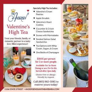 Valentine's High Tea in Santa Barbara