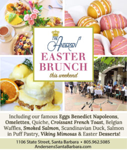 Join us for Easter Brunch at Andersen’s in Santa Barbara
