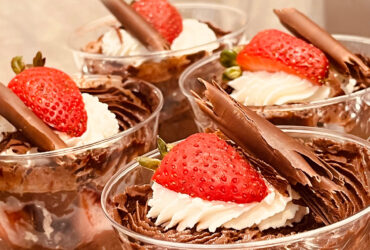 Raspberry Strawberry Meringue Chocolate Bombs