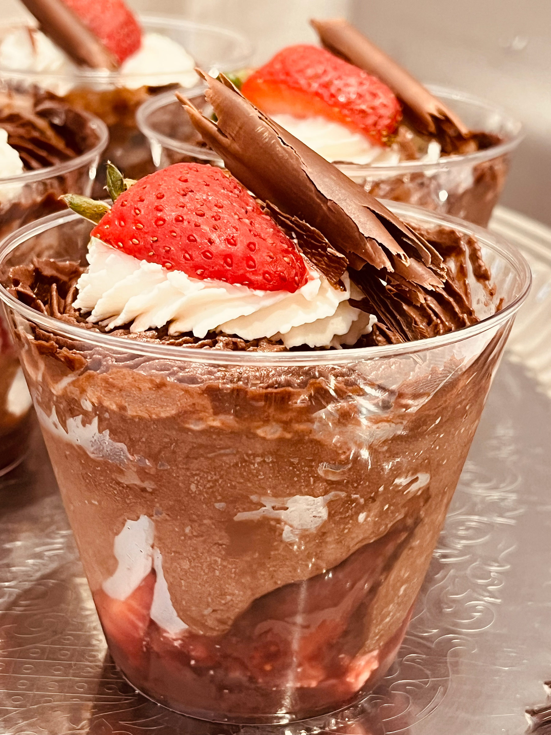 Raspberry Strawberry Meringue Chocolate Desserts