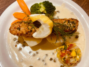 Encrusted Salmon Lunch Special at Andersen's in Santa Barbara