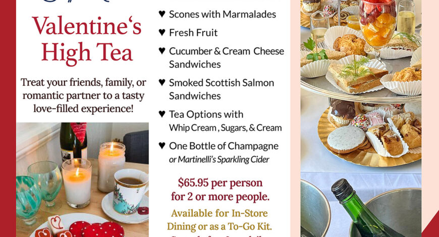 Valentine's High Tea - Andersens Bakery in Santa Barbara