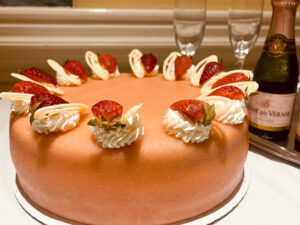 Pink Princess Cake from Mother's Day - Andersen's Danish Bakery & Restaurant in Santa Barbara