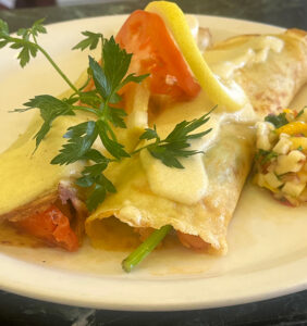 Salmon Crepe - now through Thursday at Andersen's