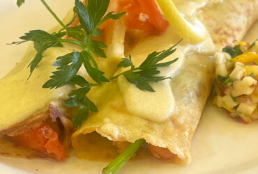 Salmon Crepe - now through Thursday at Andersen's