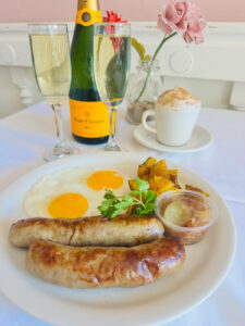 Bratwurst Sausage & Eggs - The Andersen's in Santa Barbara