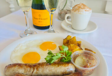 Bratwurst Sausage & Eggs - The Andersen's in Santa Barbara